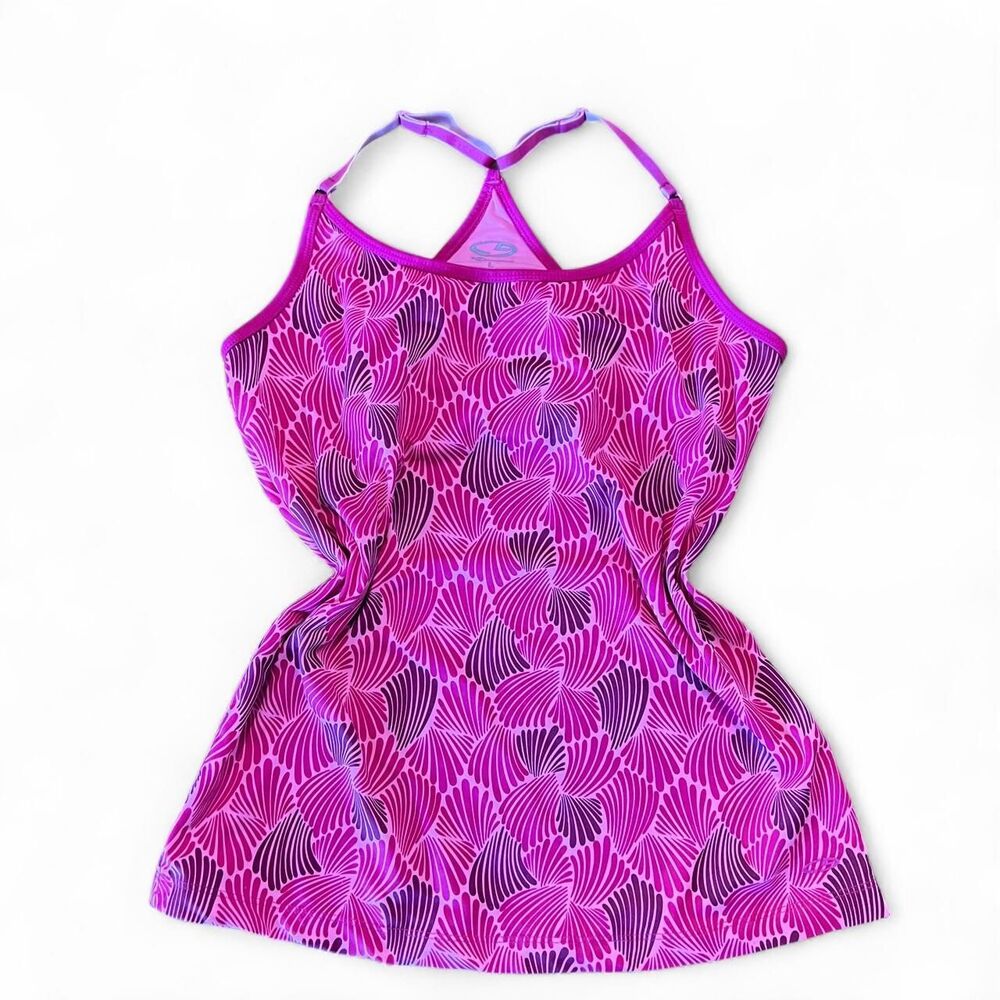 Champion Women's Pink and Purple Crop-top